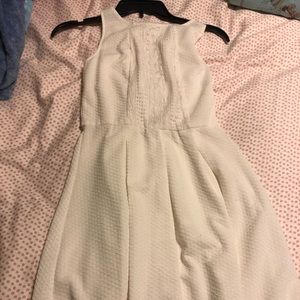 White rewind dress mini